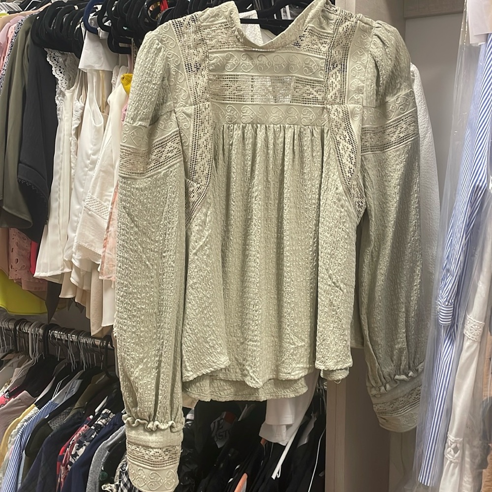 Brand New Free People Sage Blouse